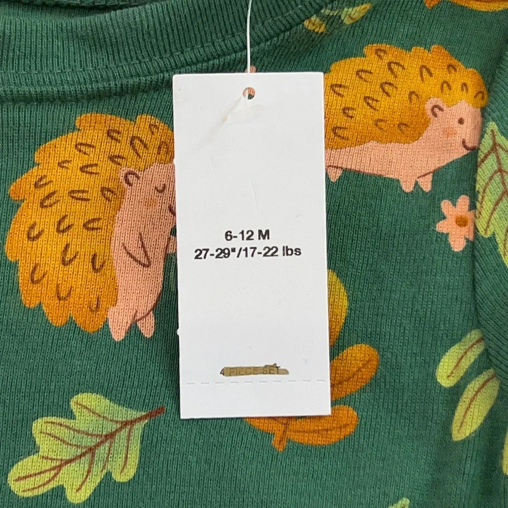 Old Navy Baby 6-12M Multi Animal Hedgehog Cotton Pajama Lot NWT